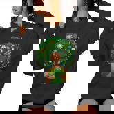 Green Black Afro Mother Earth Day Gaia Save Our Planet Earth Women Hoodie