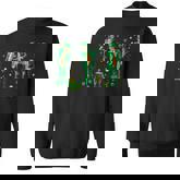 Dancing Trump St Patrick's Day -Adults Black Small Short Sleeve Humorous St Patrick's Day Sweatshirt