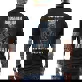 Born Human Made Alpha Cool Sigma Alpha Wolf Meme Men's T-shirt Back Print