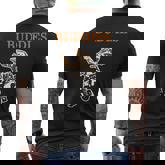 Father Son Matching Riding Buddies Dirt Bike Dad Motocross Men's T-shirt Back Print