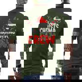 Christmas Crew Family Group Matching Christmas Pajama Party Men's T-shirt Back Print