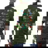 Dinosaur T-Rex Tree Christmas Sweater Xmas Pet Dino Trex Men's T-shirt Back Print