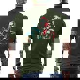 Santa Claus Motorcycle Vintage Christmas Biker Lover Men's T-shirt Back Print