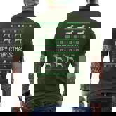 Ugly Sweater Dogo Argentino Dog Christmas Dog Lover Xmas Men's T-shirt Back Print