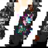 Flossing Unicorn 4 Year Old 4Th Birthday Girl Unicorn Party Women Sweatshirt