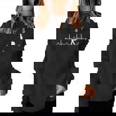 Heartbeat Bass Drum Ecg For Marching Band Mom Dad Women Sweatshirt