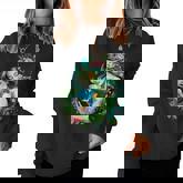 Mother Earth Hugging Planet Cool Earth Day Save Our Planet Women Sweatshirt