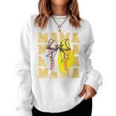 Mom Of Both Baseball Softball Coquette Baseball Women Sweatshirt