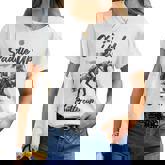 Saddle Up Buttercup Cowgirl Western Horse Riding Women T-shirt