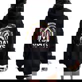 Happy 100Th Day Of School 100 Days Leopard Rainbow Boys Girl Women Oversized Hoodie Back Print