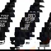 Powered By Coffee And Leftover Chicken Nuggets Women Oversized Hoodie Back Print