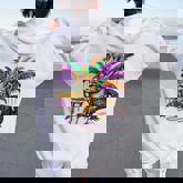 Mardigator Alligator Carnival Costume Mardi Gras Women Oversized Hoodie Back Print