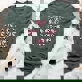 Pink Bows Cute Coquette Checkered Bow Y2k Girl Aesthetic Bella Canvas T-shirt