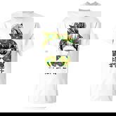 Farm Life Messy Bun Mom Bun Farming Tractor Sunglasses T-Shirt