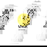 Retro 100 Days Of School Smile Face 100Th Day Of School T-Shirt