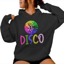 T-shirt Femme "2026 Bonne Année" Style Rétro Disco - Design Festif Avec Boule à Facettes Et étoiles
