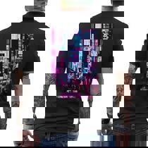 Tokyo Japan Night With Lights Graphic Men's Back Print T