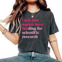T-shirt Femme Bio Buzz Shirts 'Just Wanna Have Fun' - 100% Coton Biologique, Coupe Féminine, Imprimé Encres Aquarelles, Taille M (tour Poitrine 96.5 Cm)