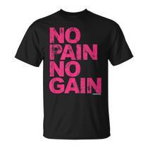 T-shirt Homme 'No Pain No Gain' – Manches Courtes – Coton – Taille L – Noir – RHW