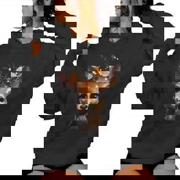 Deer Deer Women's Costume Dirndl Costume With-Neck Kapuzenpullover für Damen - Seseable