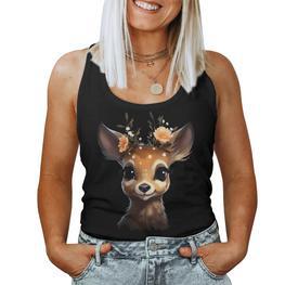 Deer Deer Women's Costume Dirndl Costume With-Neck Tank Top Frauen - Seseable