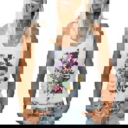 Vintage Botanische Blume Wildflower Garden Botanics Tank Top Frauen - Seseable