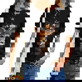 Deer Deer Women's Costume Dirndl Costume With-Neck T-shirt Frauen - Seseable