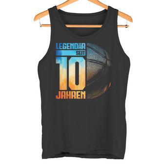 10 Geburtstag Retro Basketball Spieler 10 Jahre Junge Kind Tank Top - Geschenkecke