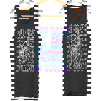100 Days Of School Llama Gaming Cool Gamers Tank Top - Monsterry