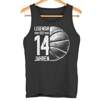 14Th Birthday Retro Basketball Player 14 Years Boy Boys Tank Top - Geschenkecke