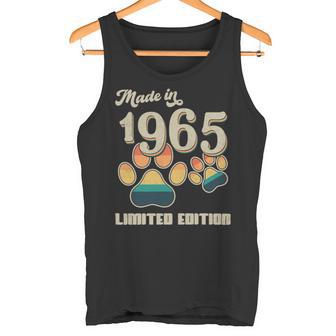 1965 Dog Paw Print Vintage Tank Top | Mazezy
