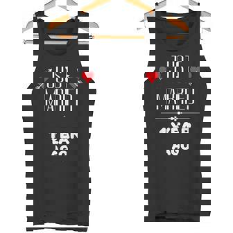 1st Year Wedding Anniversary With Loving Hearts Tank Top - Monsterry
