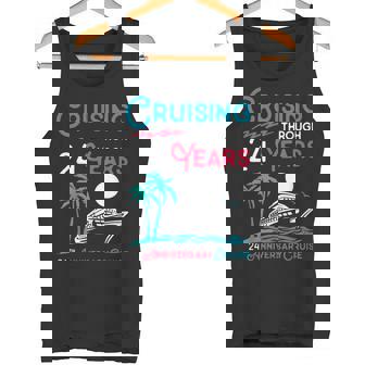 24th Wedding Anniversary Cruise Tee 24 Years Of Marriage Tank Top - Monsterry