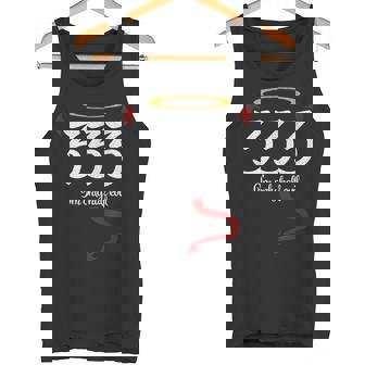 333 I'm Only Half Evil Halloween Tank Top - Monsterry