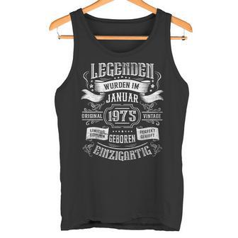 49Th Birthday Legends Were Born In January 1975 Tank Top - Geschenkecke