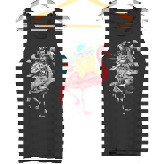4th Of July Cat Flamingo American Flag Patriotic America USA Tank Top - Monsterry