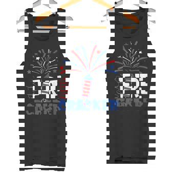 4th Of July Little Firecracker Toddler Outfit Patriotic Kids Tank Top - Monsterry