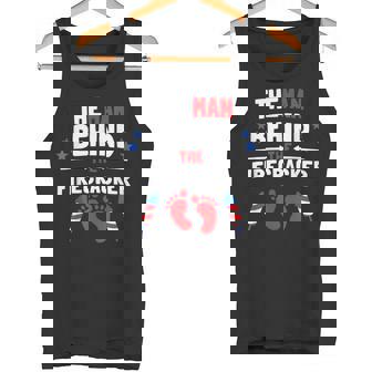 4th Of July The Man Behind The Firecracker Shirt Daddy Tank Top - Monsterry