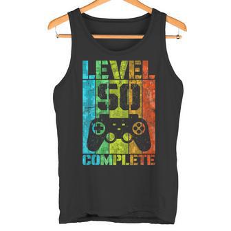 50Th Birthday Man Gamer Level Complete 50 Years Tank Top - Geschenkecke