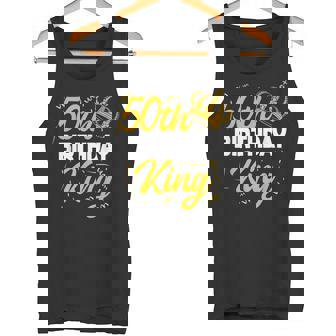 50th Birthday King Party Crown Bday Celebration Tank Top - Monsterry