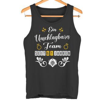 61 Jahre Ehe Ulmenhochzeit Hochzeitstag Ehemann Partnerlook Tank Top - Geschenkecke