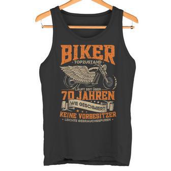 70Th Birthday Man Motorcycle Biker 70 Years Biker Tank Top - Geschenkecke