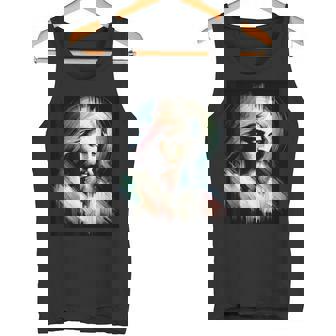 Abstract Jesus Inspirational Brushstroke Art Tank Top - Monsterry