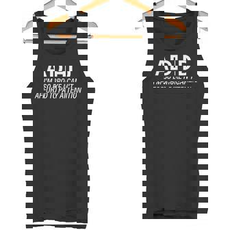Adhd I'm So Broke I Can't Afford To Pay Attention Quote Tank Top - Monsterry