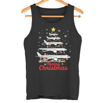 Aeroplane Christmas Tree Merry Christmas Most Likely Pilot Tank Top - Geschenkecke