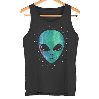 Alien Head Starry Night Sky Fun Tank Top - Geschenkecke