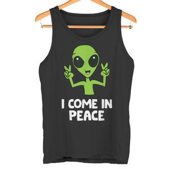 Alien I Come In Peace Space Rave Edm Music Alien Tank Top - Geschenkecke