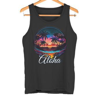 Aloha Hawaii The Hawaiian Island Palm Beach Maui Kauai Tank Top - Geschenkecke