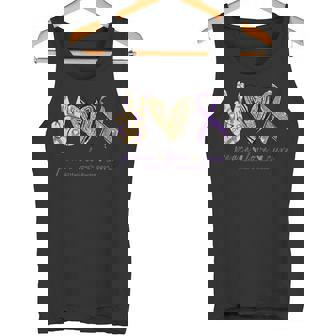 Alzheimer s Awareness Peace Love Cure Tank Top - Monsterry