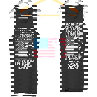 American Proud Veteran Son Veterans Day Memorial Day Tank Top - Monsterry